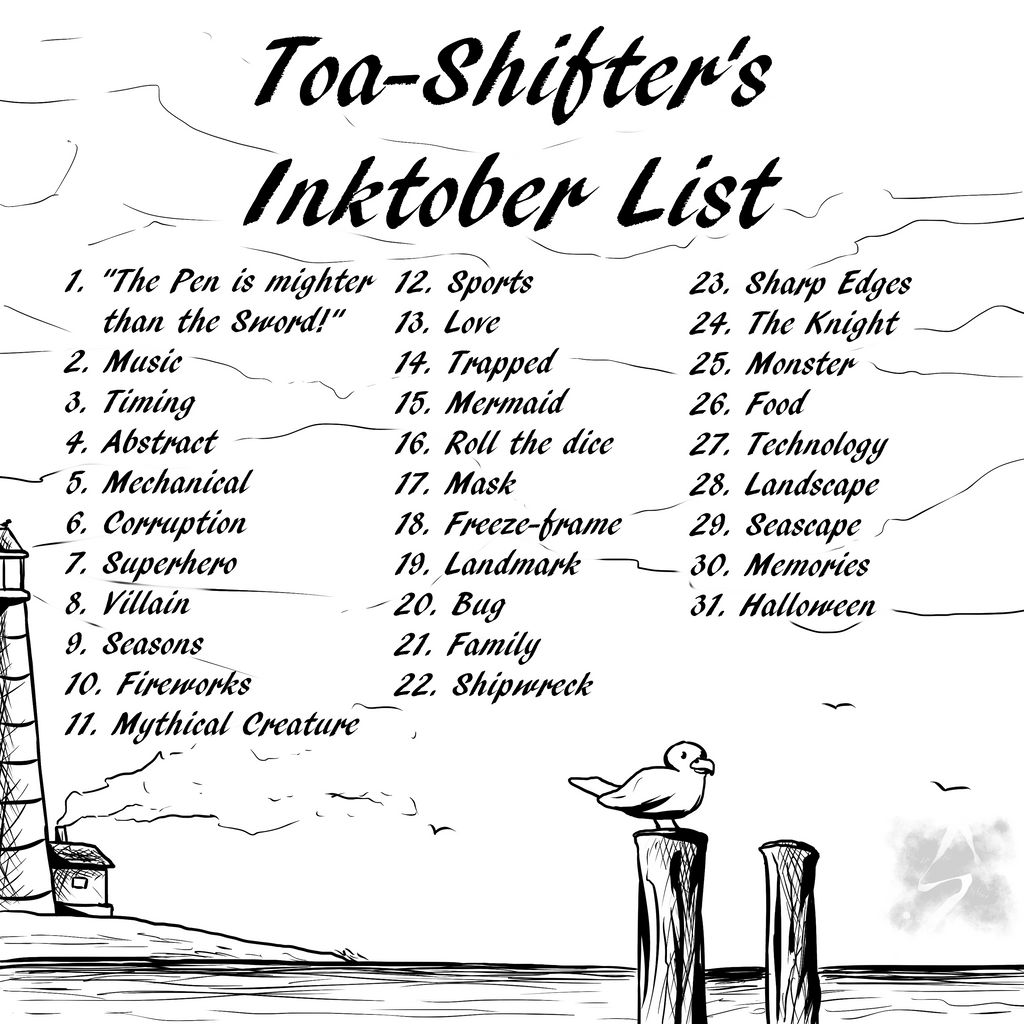 2025 Inktober List
