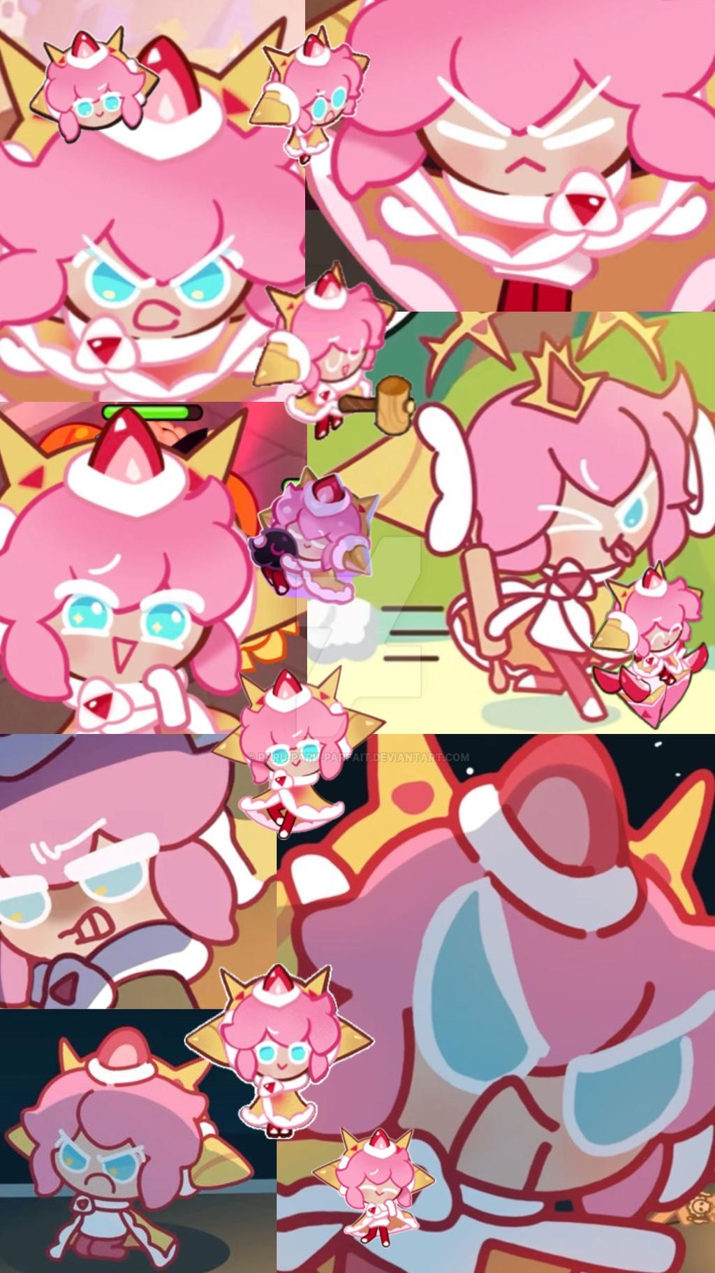 (Collage) Strawberry Crepe Cookie