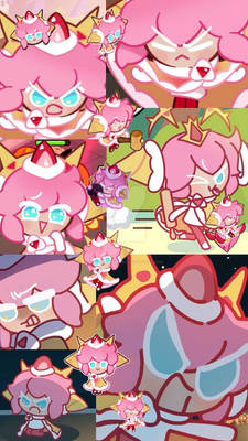 (Collage) Strawberry Crepe Cookie