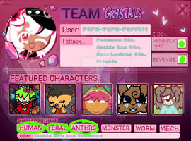 (Art Fight) My Team Crystals Card