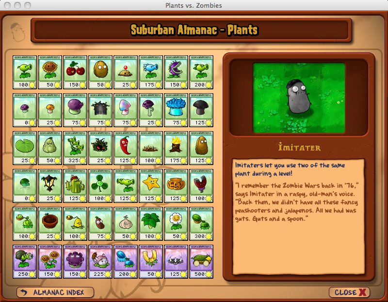 Almanac image - Plants vs Zombies - IO Series mod for Plants Vs