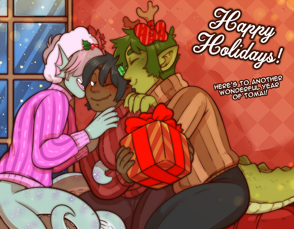Happy Holidays - Tomai - 2018 by DarkChibiShadow