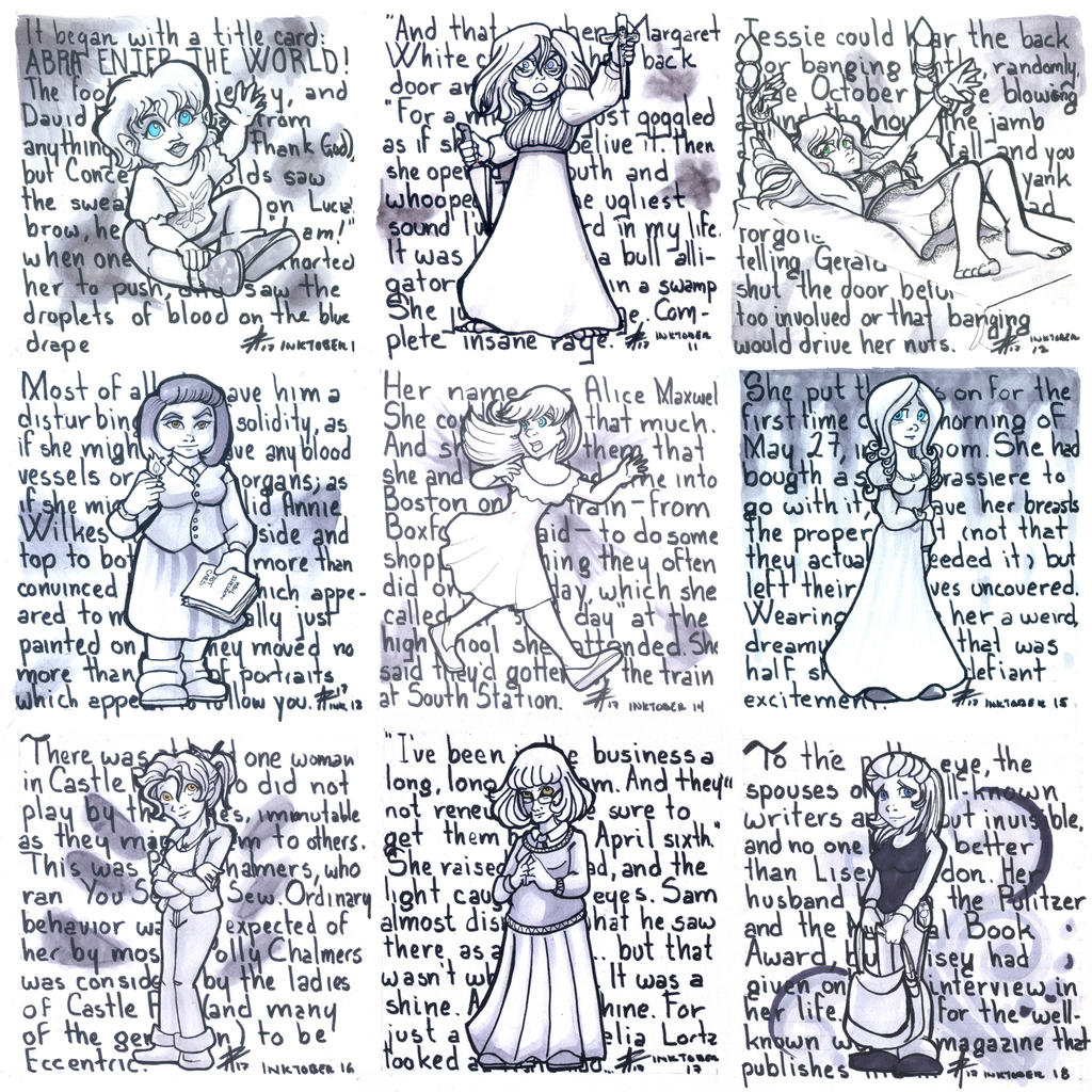 Inktober 2017: Stephen King's ladies part 2 by luxshine
