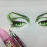 Drawing Adele's eyes by ballpoint pen