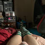 Bulge with Green and White Stockings