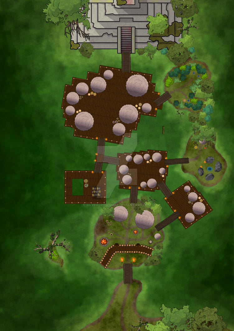 Beast Kin Village Map Lizardfolk-village by SilverCrowsmap on DeviantArt