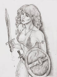 Red Sonja After A Battle