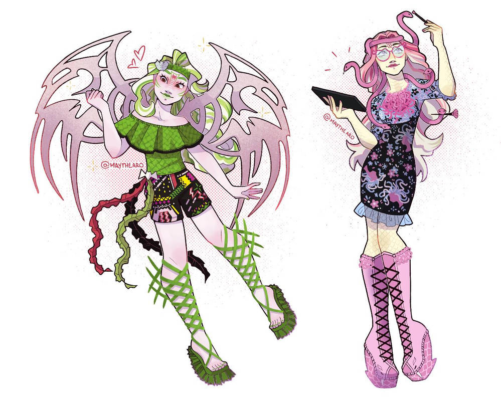 Batsy Claro and Viperine Gorgon! by maythearo on DeviantArt