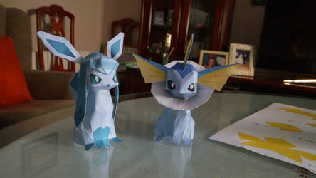 Glaceon and Vaporeon 