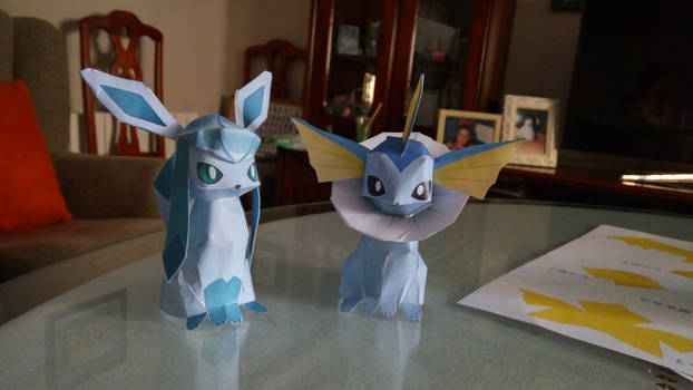 Glaceon and Vaporeon 