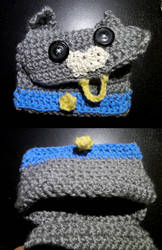 Crochet--cat pouch