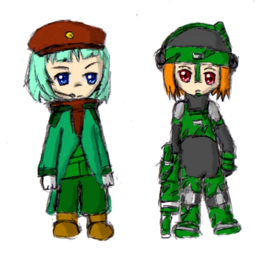 Chibi Laika and Searchman