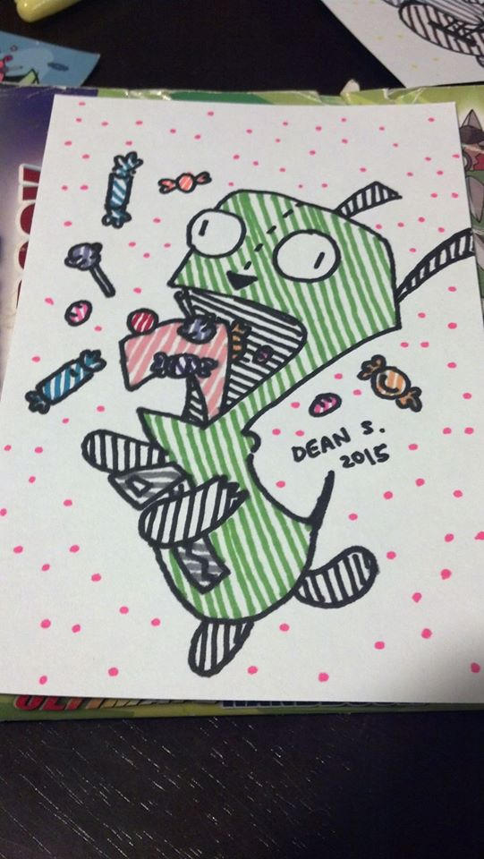 Gir with candy