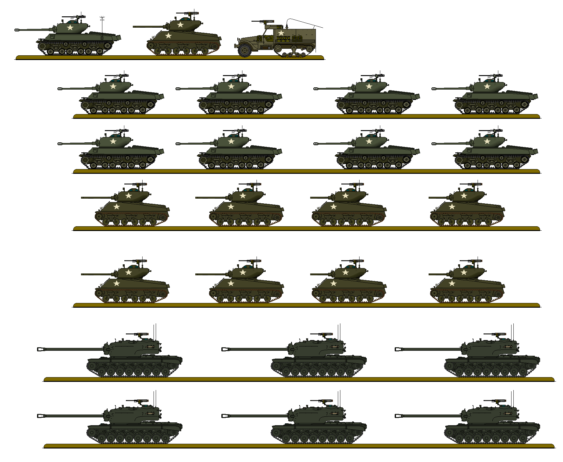 american tanks ww2