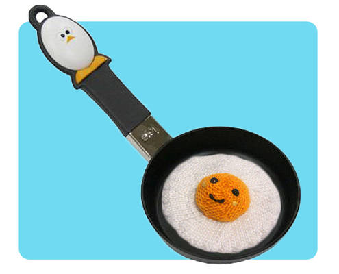 Happy Fried Egg Knitted Toys