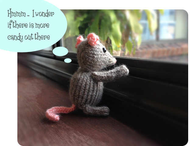 Marisol Knitted Mouse Looking Out the Window by AmareeLis