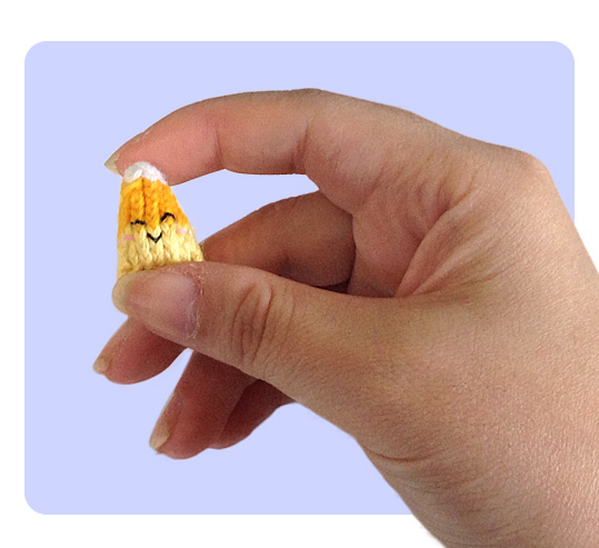 Tiny Candy Corn Knitted Stuffed Toys by AmareeLis
