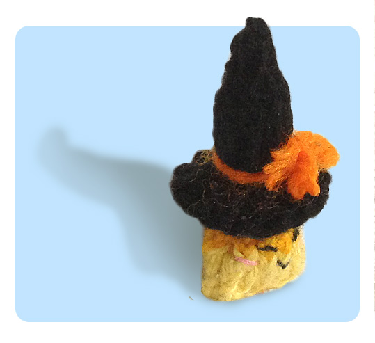 Tiny Candy Corn wearing Witch Hat by AmareeLis