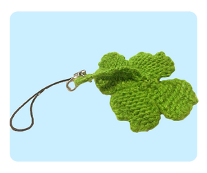 Four Leaf Clover Keychain Free Knitting Pattern