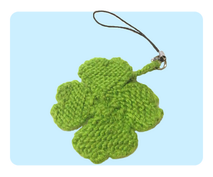 Four Leaf Clover Keychain Free Knitting Pattern