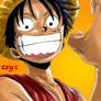 monkey d luffy colored