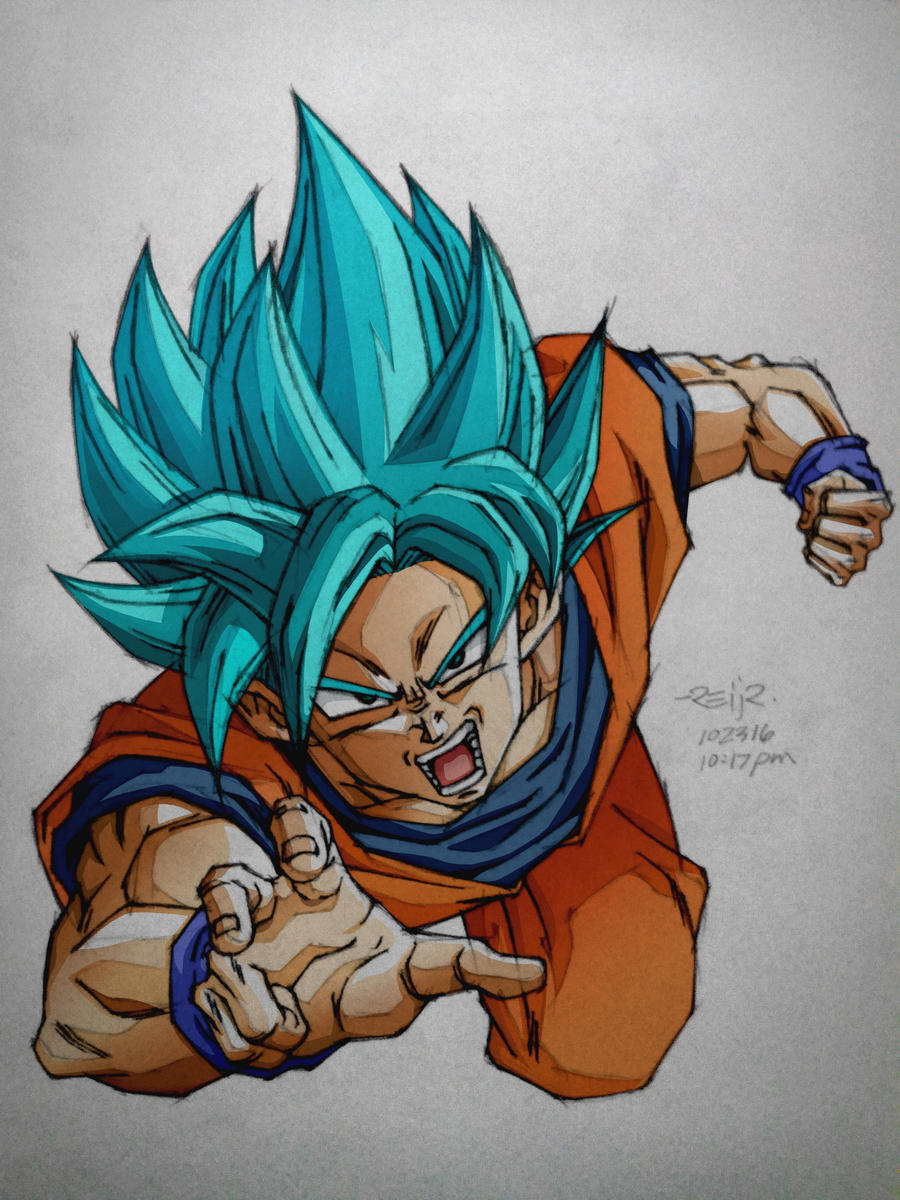 super saiyan god super saiyan gokou colored