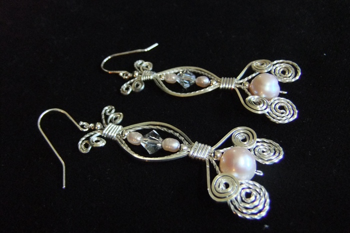 Wrapped Pearl Earings