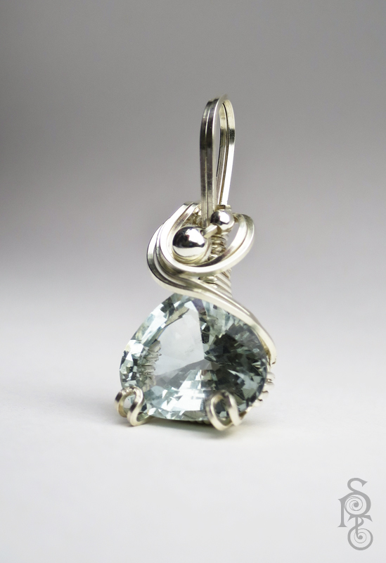 Faceted Topaz Wire Wrapped Pendant