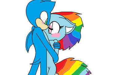 Hug - Sonic X Rainbowdash