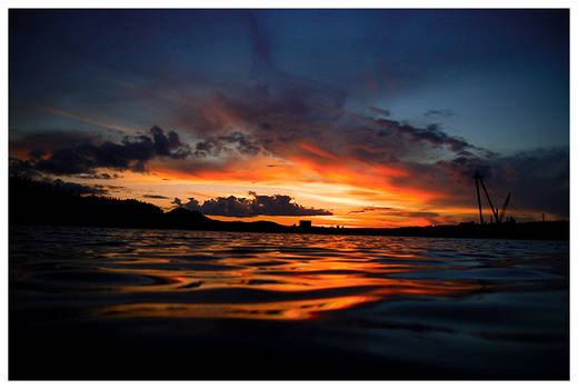 sunset on the water