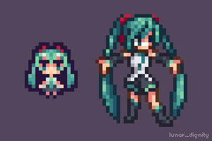 Hatsune Miku Sprites 16x16 32x32 By Lunardignity On Deviantart