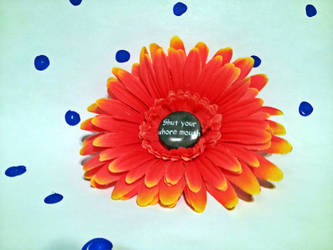 Naughty Orange Sunshine Flower Hair Clip