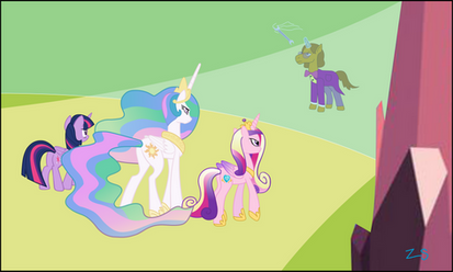 The Alicorns Confront Tikdoodle Toymaker