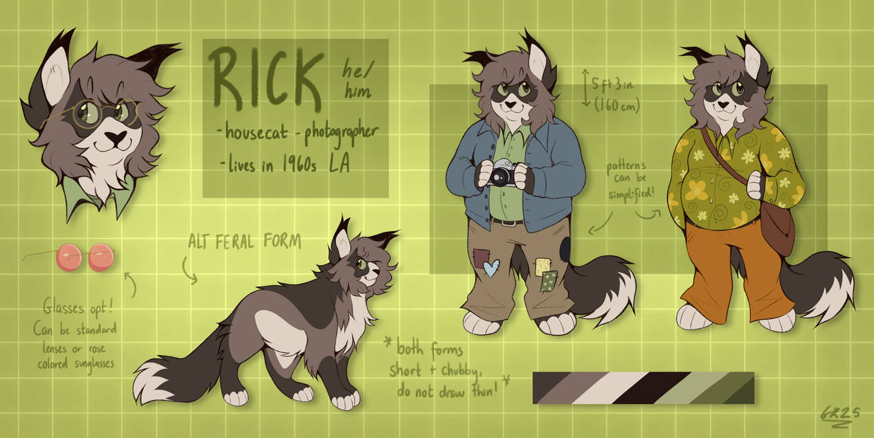 Rick Rig Sheet Rick Ref Sheet by noctis-crow on DeviantArt
