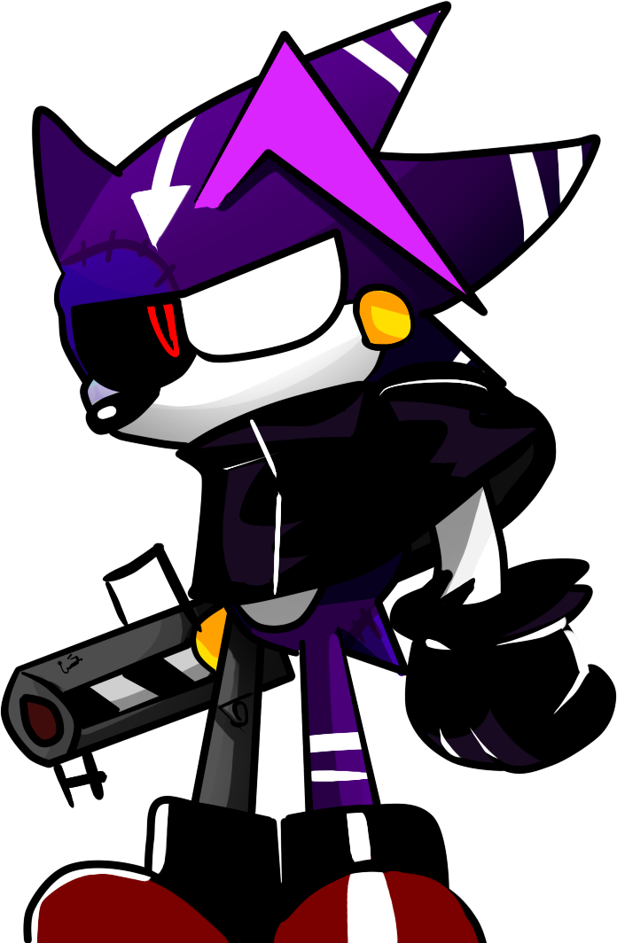 Random Metal Sonic fused with DarkSpine OC