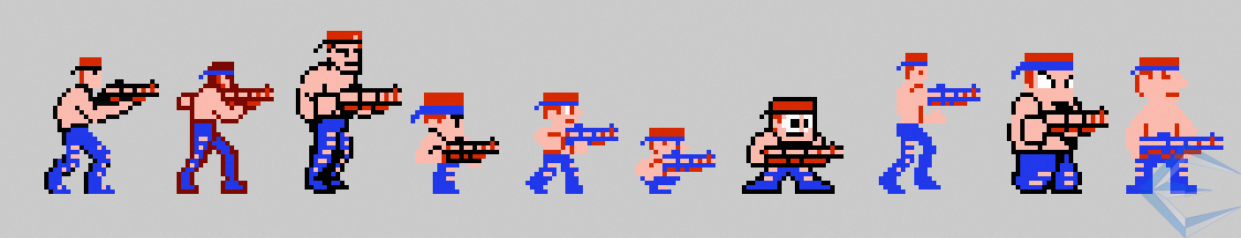 Bill Rizer (Contra) in 10 styles by eriklectric on DeviantArt