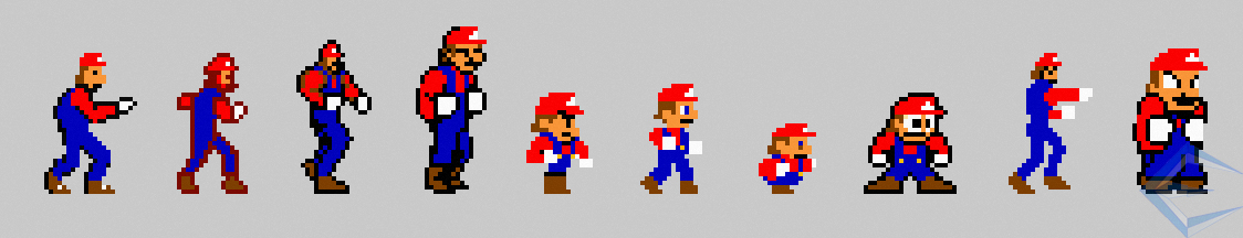 Mario (Super Mario Bros) in 10 Styles by eriklectric on DeviantArt