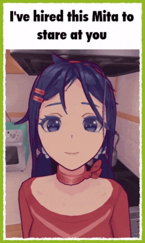 Mita R&b I've hired Mita to stare at you by SmolKyle1 on DeviantArt