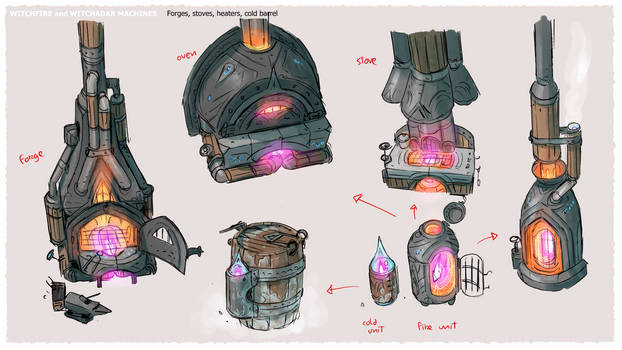 Witchstone - mechanical props sketches 2