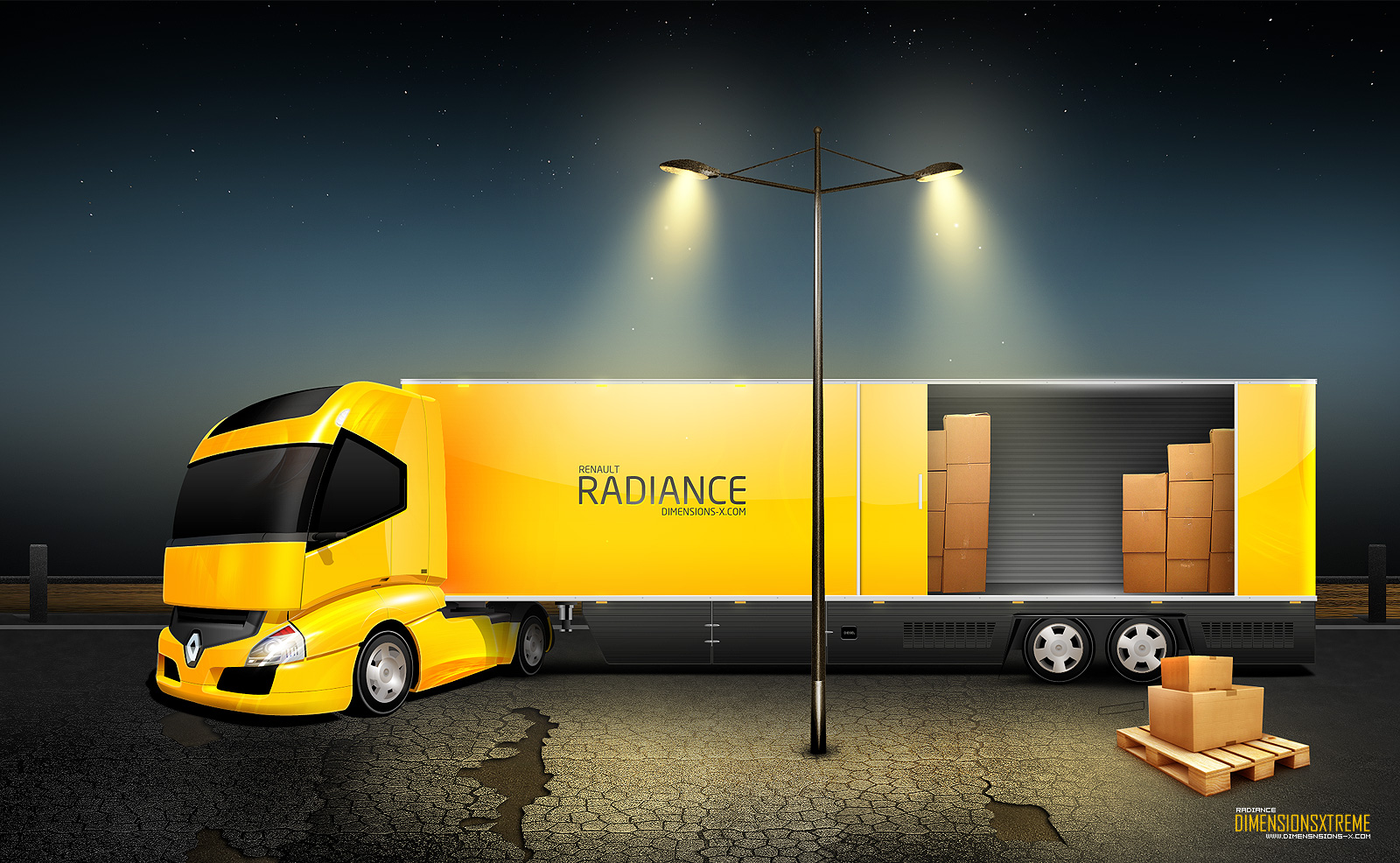 Vector Radiance Truck Trailer