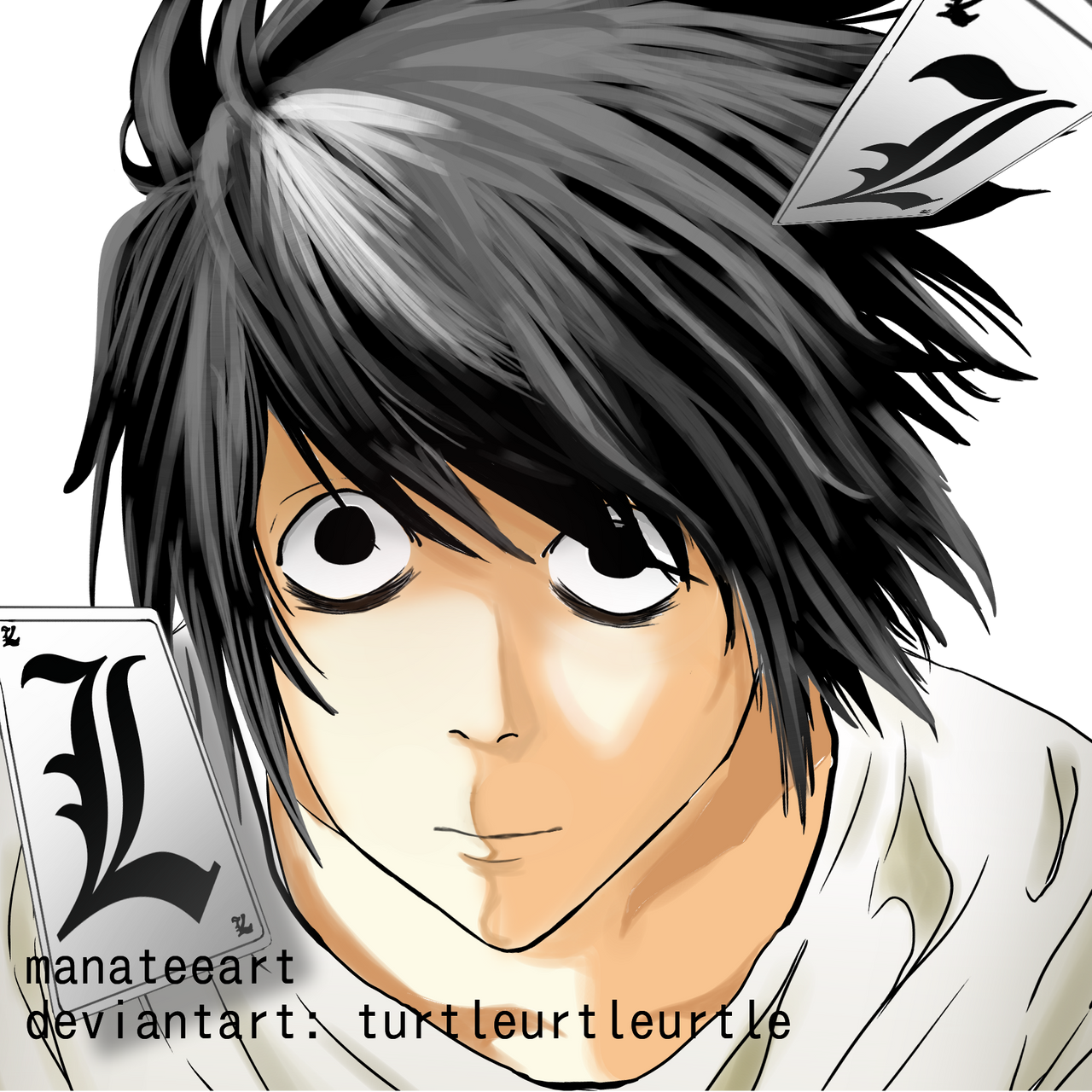 L Lawliet (Ryuzaki) Death Note Fan Art by mozzistudios on DeviantArt