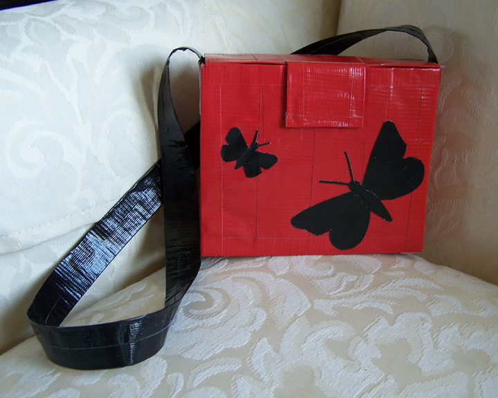 butterfly duct tape purse