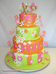 Whimsical Wedding Cake by pinkcakebox