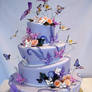 Topsy Turvy Quinceanera Cake