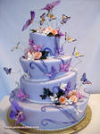 Topsy Turvy Quinceanera Cake by pinkcakebox