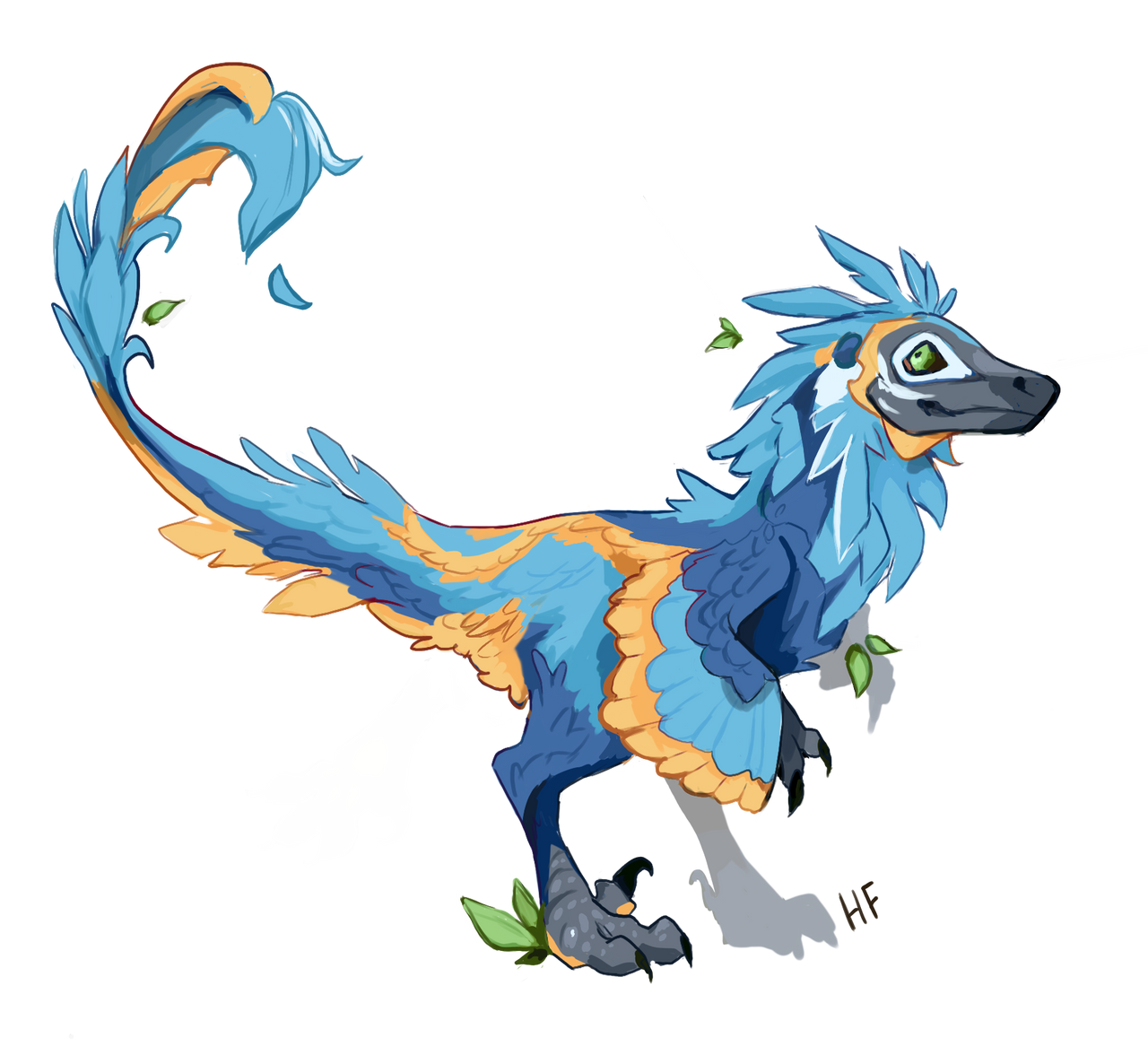 fluffy velociraptor by HoovedFreckles on DeviantArt