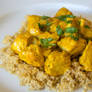 Chicken curry on quinoa