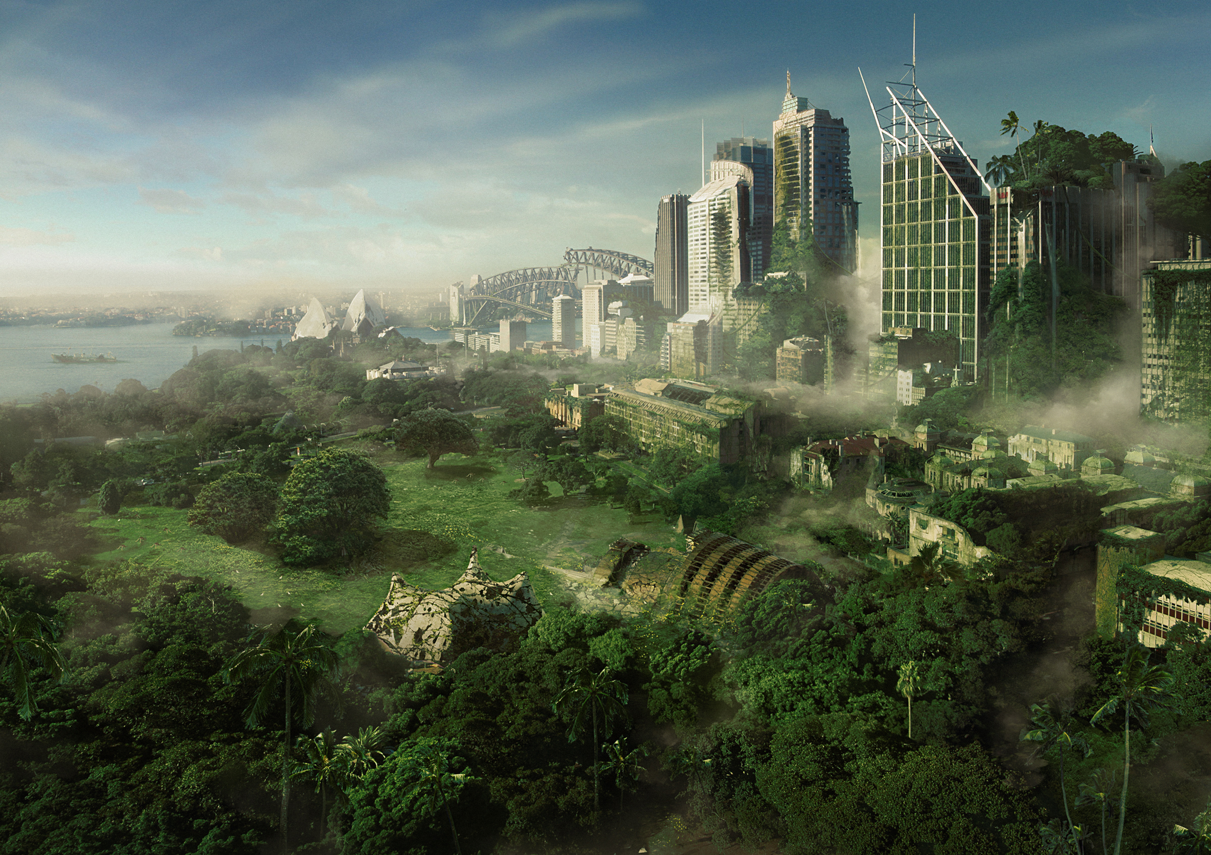 Nature Apocolypse Overgrown Post Apocalyptic Landscape