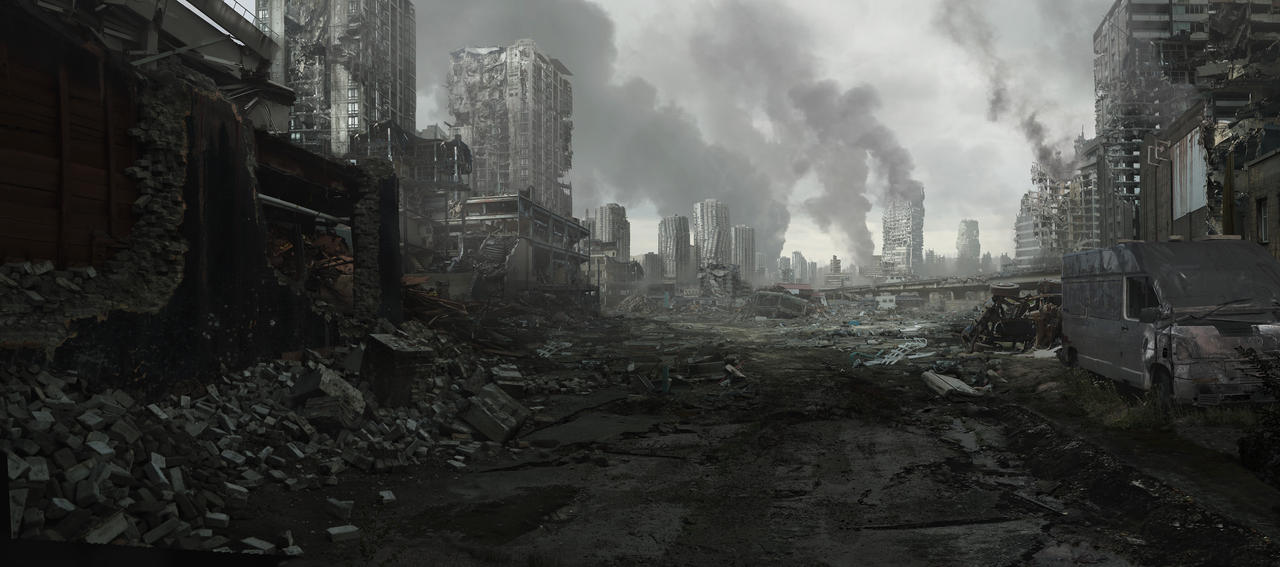 City Ruin Background