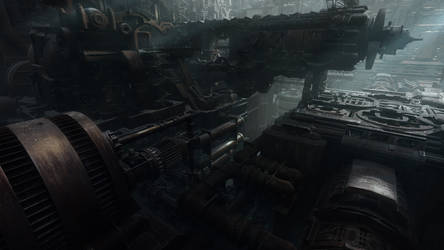 Derelict Ship Interior by everlite